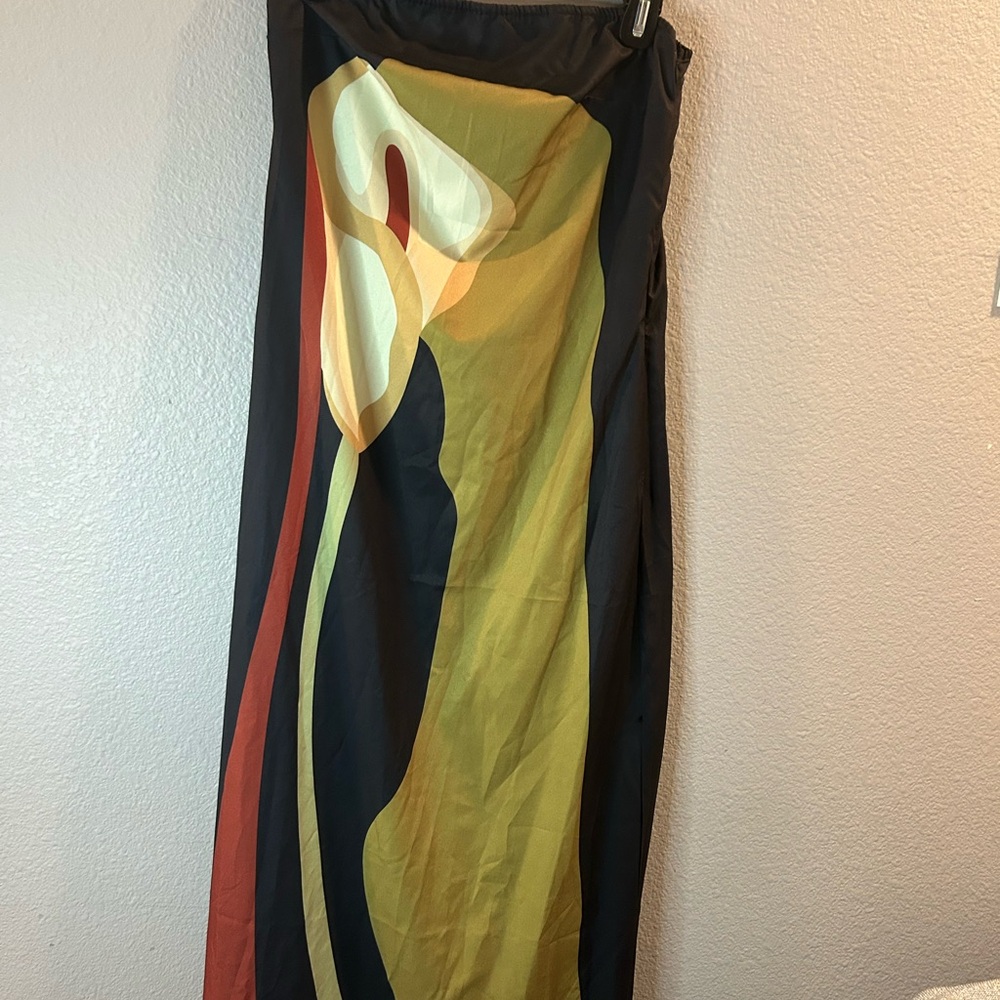Elegant Black and Multicolor Maxi Dress